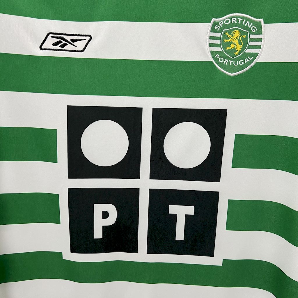 Camiseta Sporting CP 03/04 Home Retro - detalle de la manga
