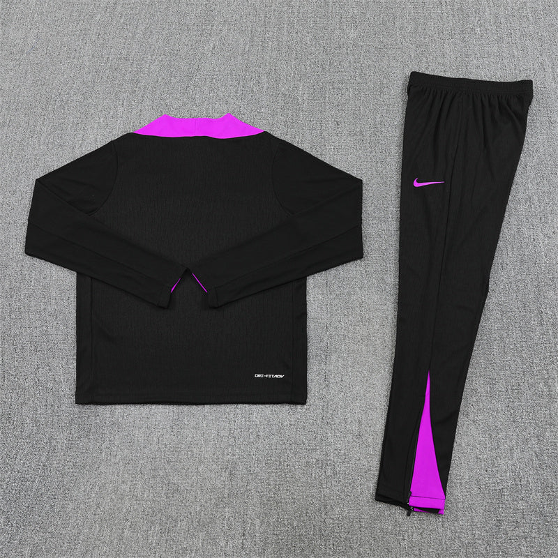 Training Suit England 25/26 Black - Winter - detalle del cuello