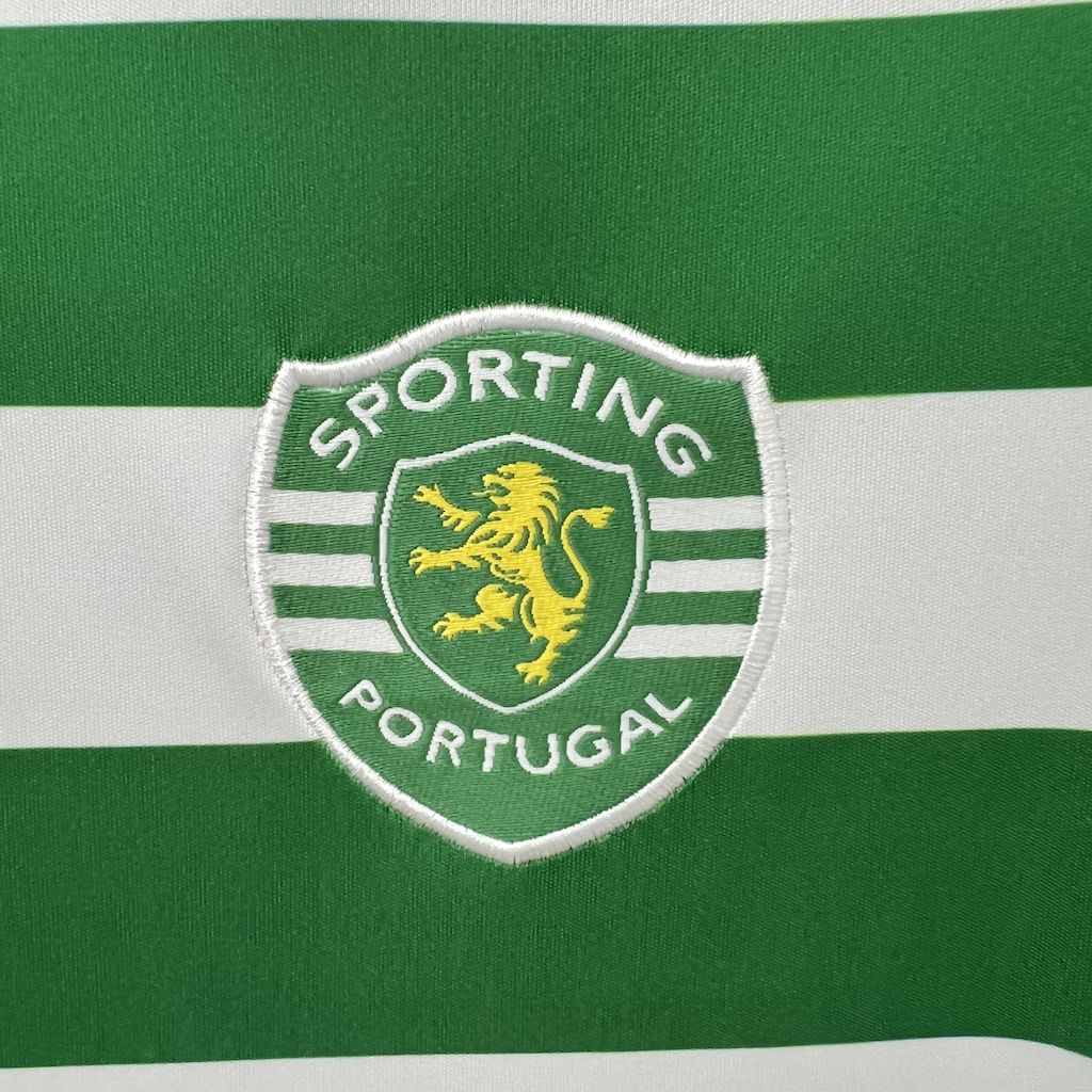 Camiseta Sporting CP 03/04 Home Retro - detalle del cuello