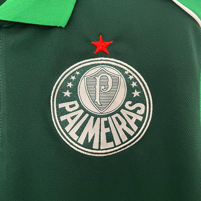 Camiseta 24∕25 Polo Palmeiras green - detalle del cuello