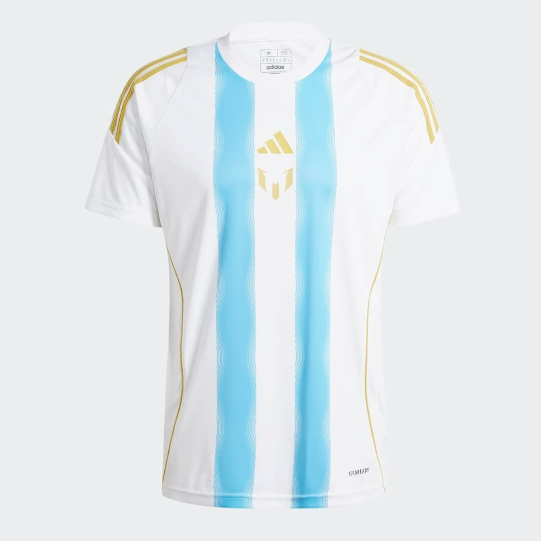 Camiseta Adidas X Messi  “Spark Gen10s” 2024/25 Torcedor Masculino - Branco/Azul Celeste - foto principal