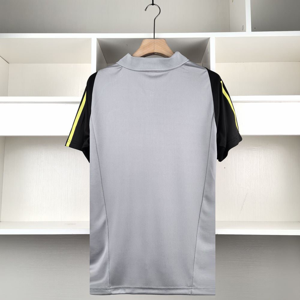 Camiseta 24∕25 Flamengo Treino Polo - Cinza - vista frontal