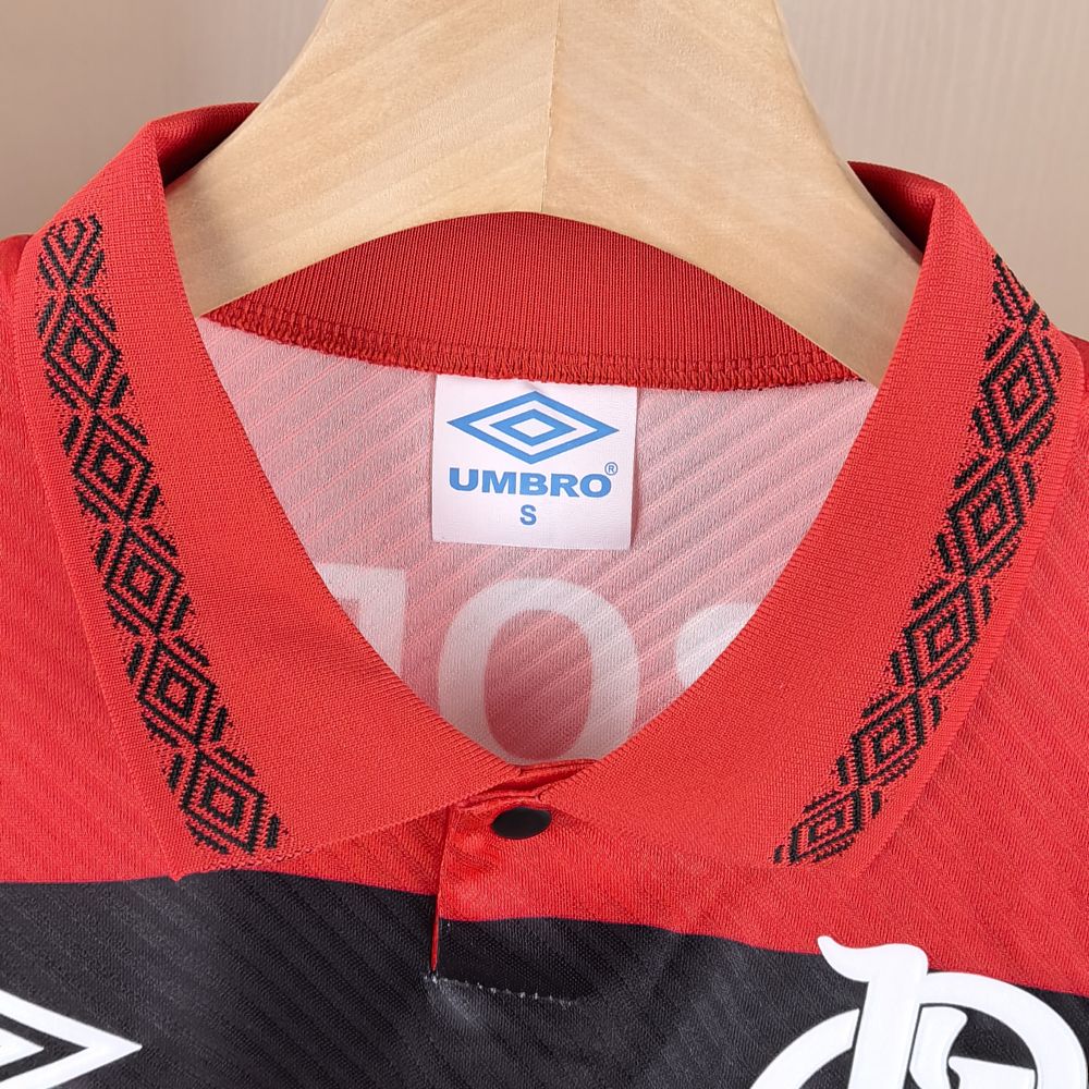 Camiseta Flamengo Retrô 1994 Manga Longa - tejido y acabado