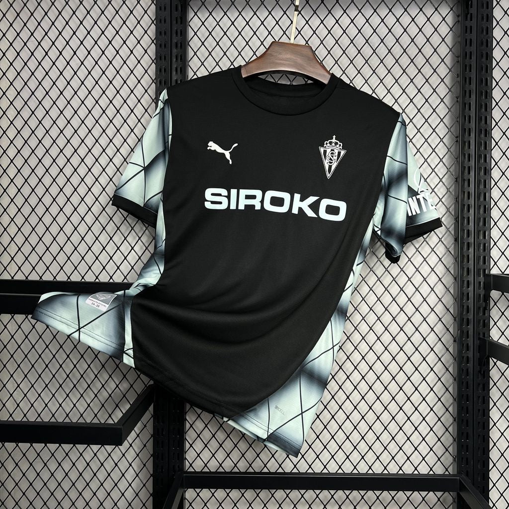 Camiseta Sporting de Gijon 2024/25 Away - detalle de la manga