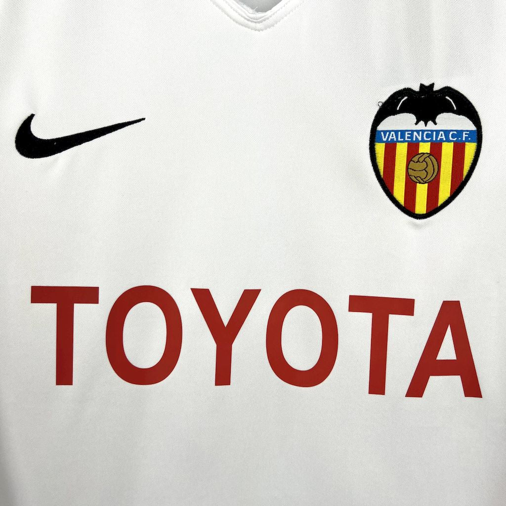 Camiseta Valencia CF 2006/07 Home Retro - detalle de la manga