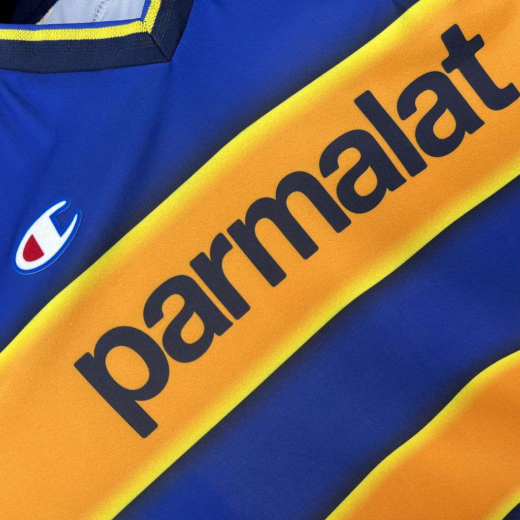 Camiseta Parma Retrô 2002/03 Home - detalle de la manga
