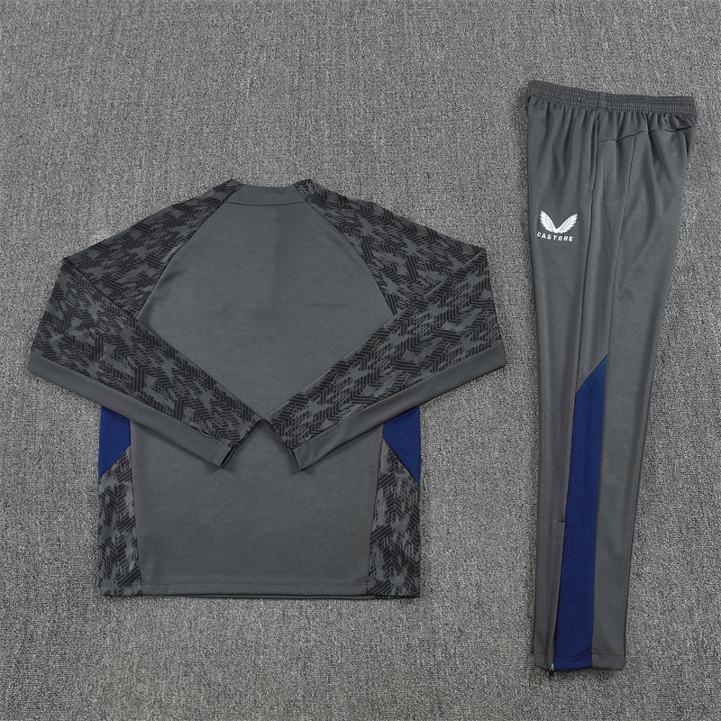 Training Suit Feyenoord Rotterdam 25/26 Gray - Winter - detalle del cuello