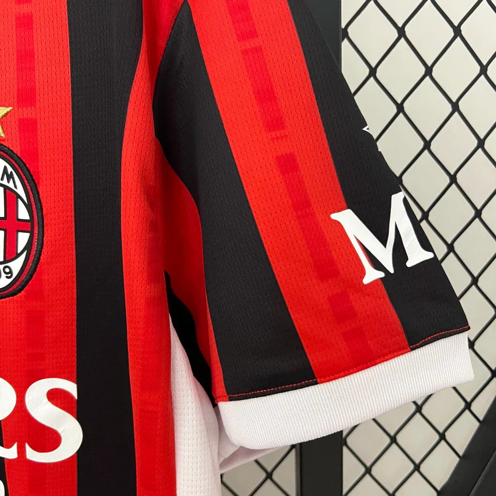 Camiseta 24∕25 AC Milan Home - tejido y acabado
