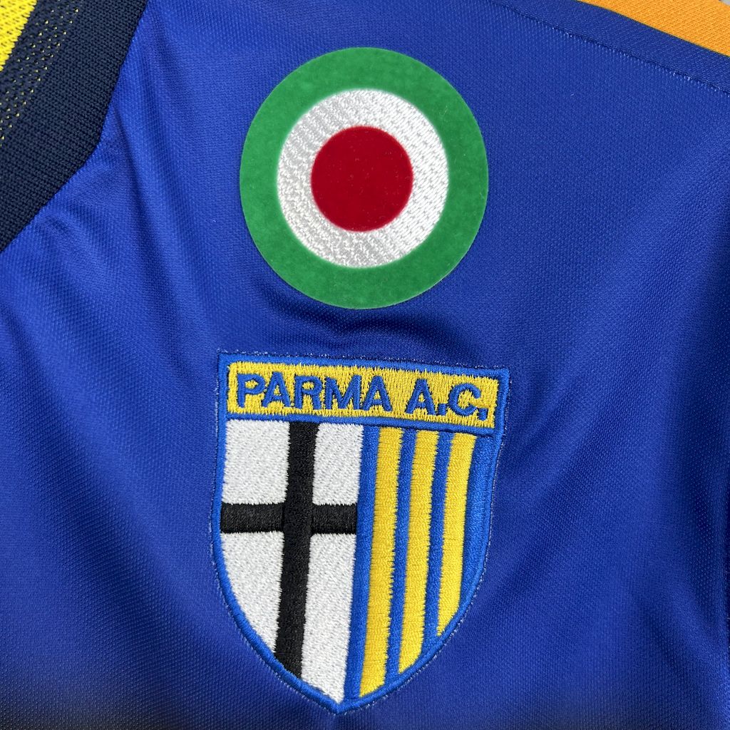 Camiseta Parma Retrô 2002/03 Home - detalle del cuello