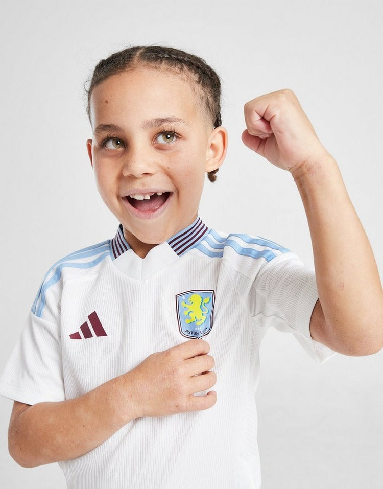 Kids Aston Villa 24/25 Away - detalle del cuello