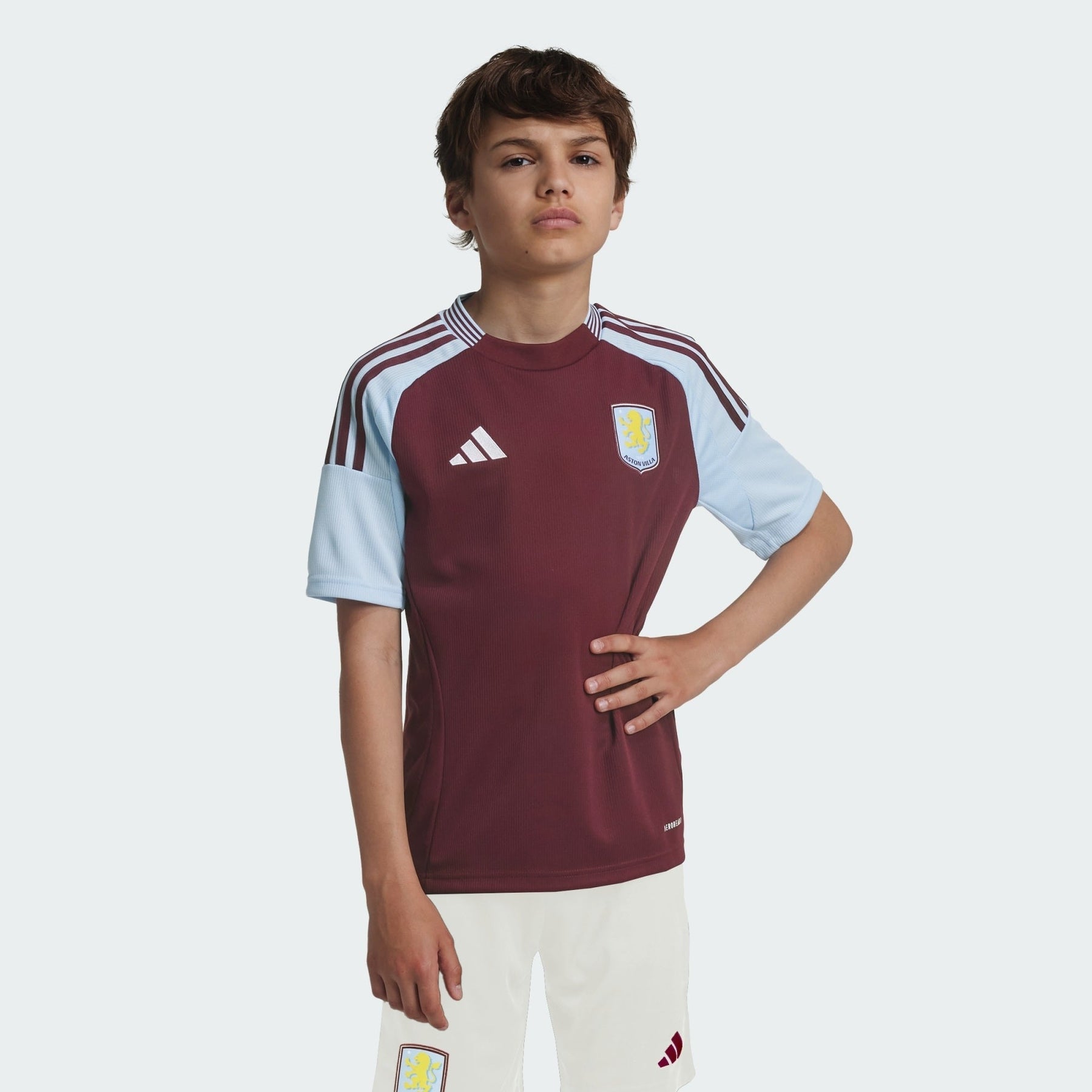 Kids Aston Villa 24/25 Home - detalle del cuello