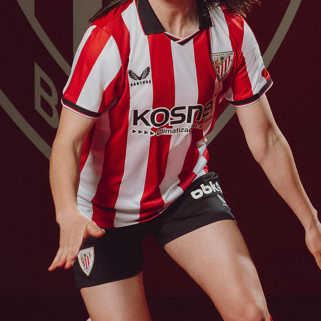Camiseta Athletic Bilbao Femenino 25/26 Home - detalle del cuello