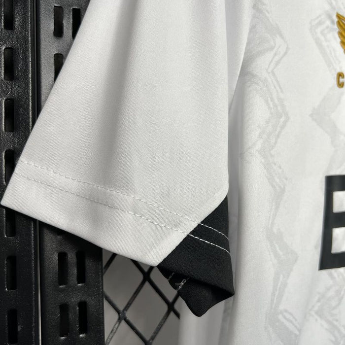 Camiseta Feminina Bayer Leverkusen 24/25 Away - detalle de la manga