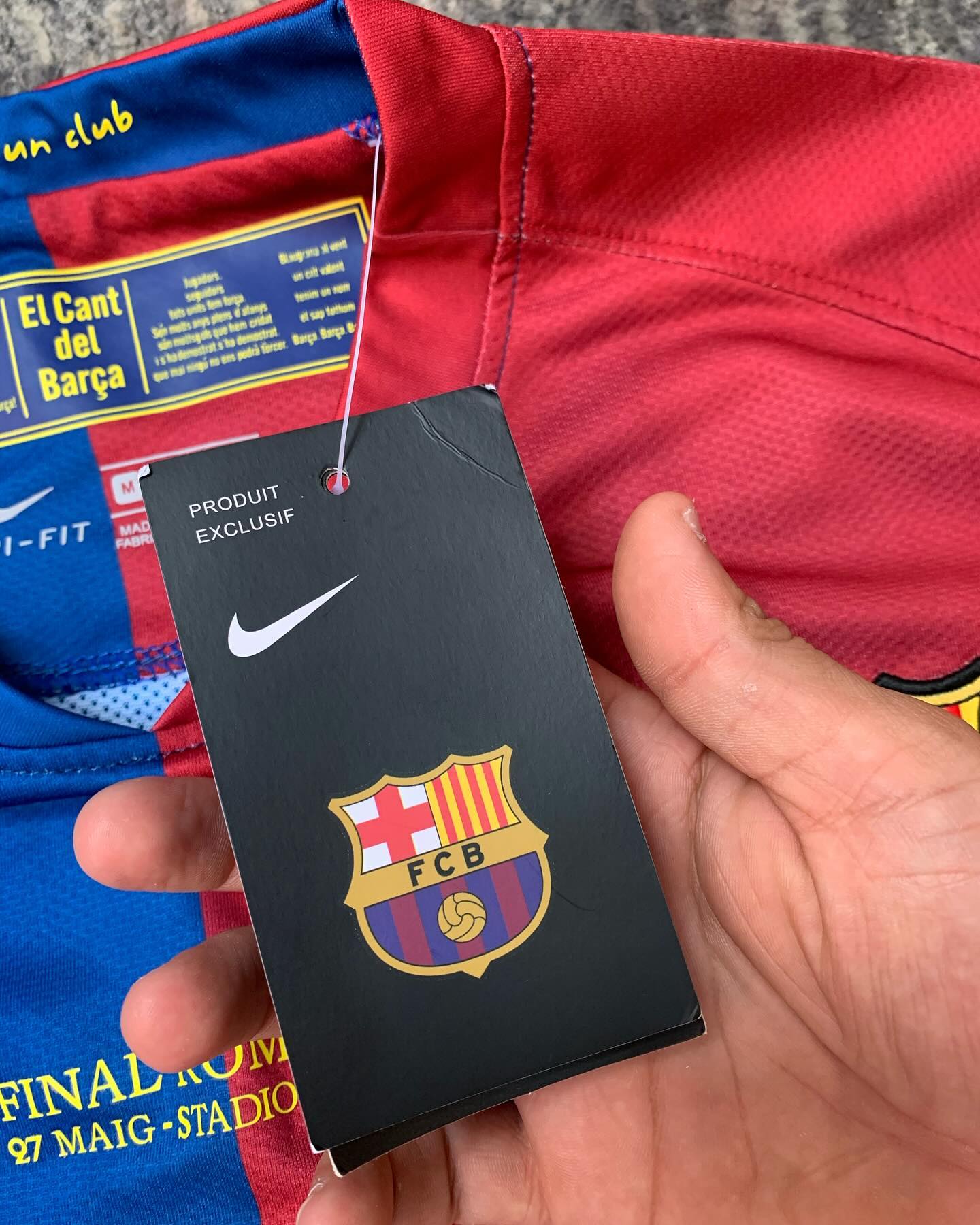Camiseta Messi Barcelona 08-09 Legend - detalle de la manga