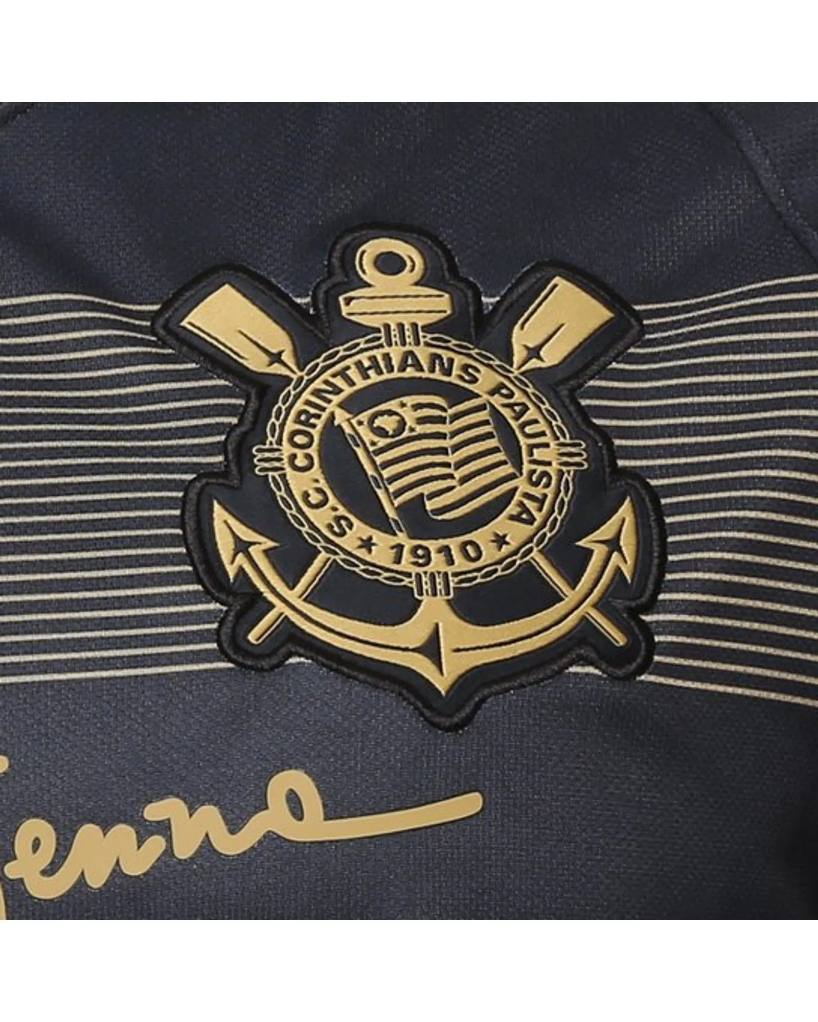 Camiseta Corinthians Ayrton Senna 18/19 Retrô - Preta - vista trasera