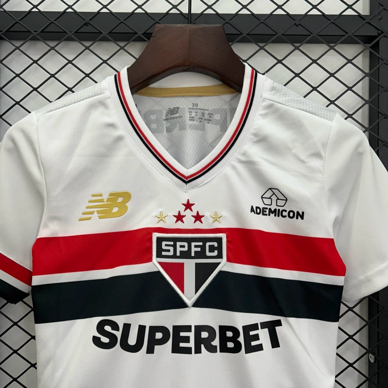 Kids São Paulo 25/26 New Balance - Branco - vista trasera
