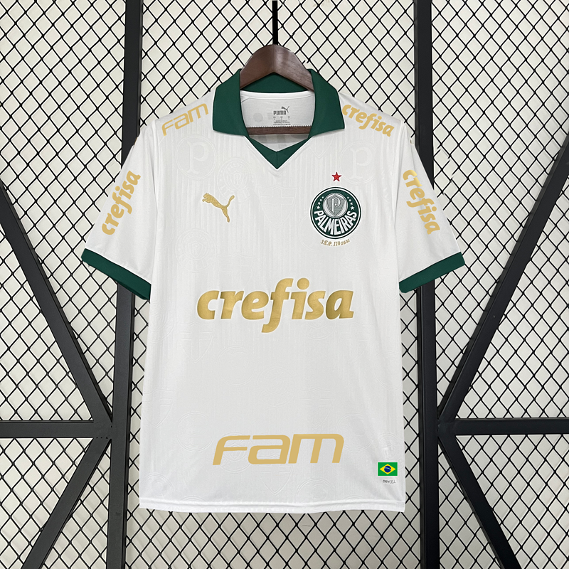 Camiseta 2024∕25 Palmeiras away +All sponsors - detalle del cuello