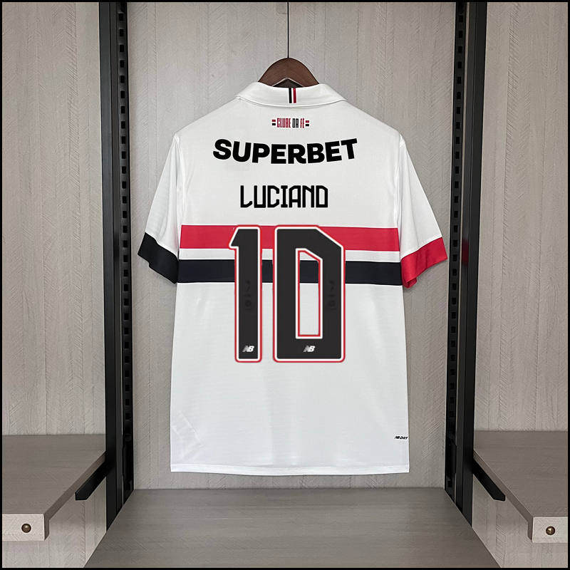 Camiseta 24∕25 São Paulo l Branco all sponsors - vista frontal