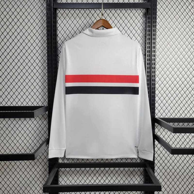 Camiseta 24∕25 Long sleeveSão Paulo Branco - vista trasera