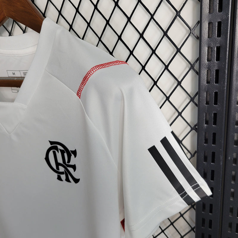 Camiseta 23∕24 Flamengo Treino - Femenino - Branco - vista frontal