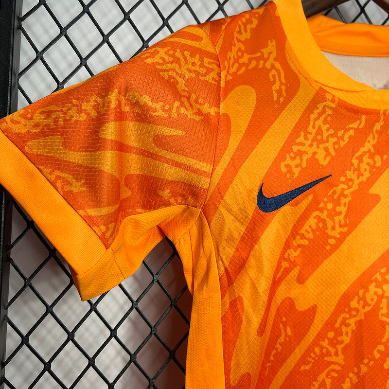 Kids Seleção da Inglaterra Goleiro 2024∕25 - detalle del cuello