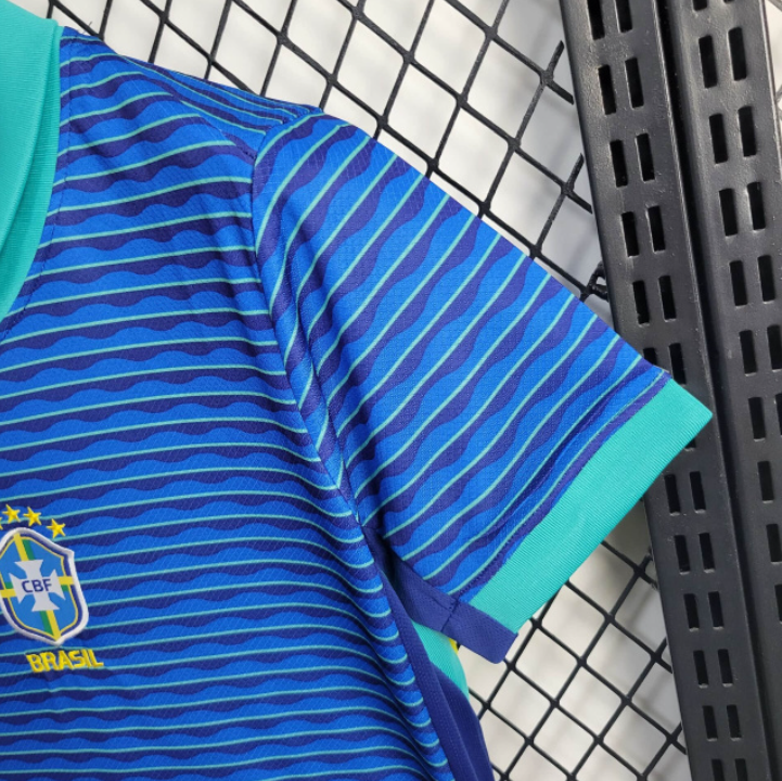 Kids Seleção Brasil ll 24/25 Listrada - tejido y acabado
