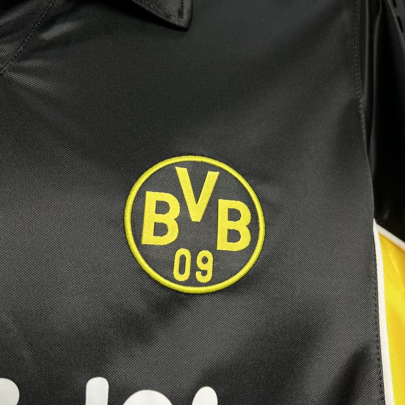 Camiseta Borussia Dortmund Retro II 1998 - detalle del cuello