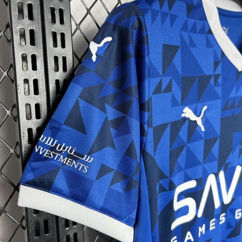 Camiseta Al Hilal I 24/25 - Azul - detalle de la manga