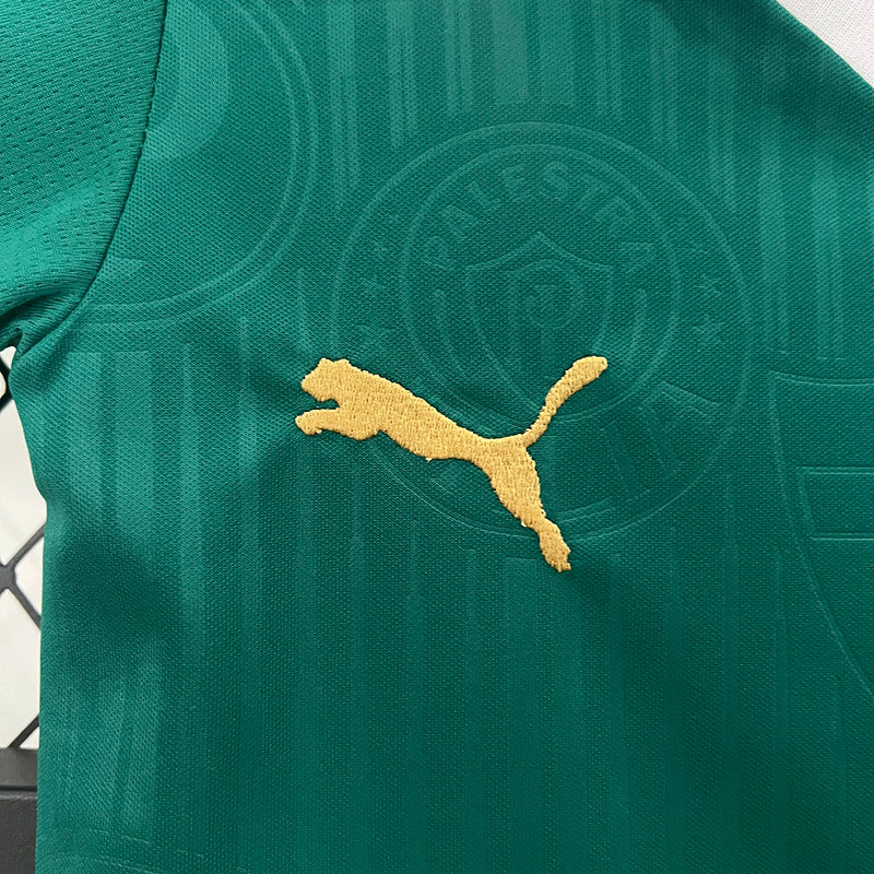 Kids Palmeiras 24/25 Home - Verde - detalle del cuello