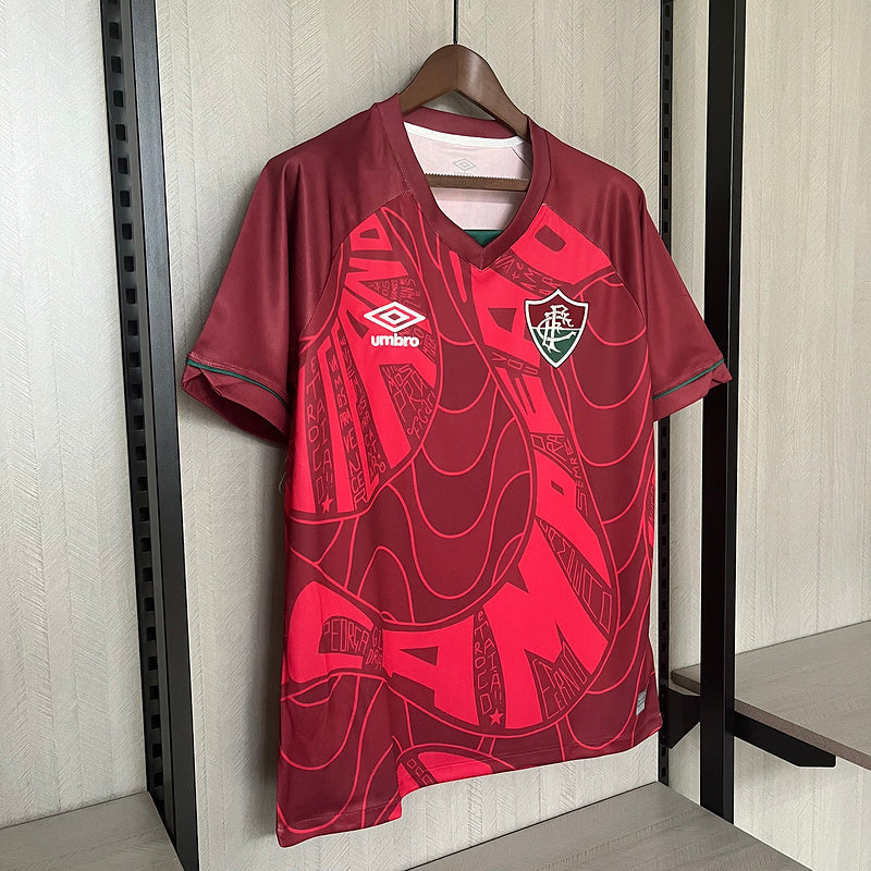 Camiseta 23∕24 Fluminense Vermelho - tejido y acabado