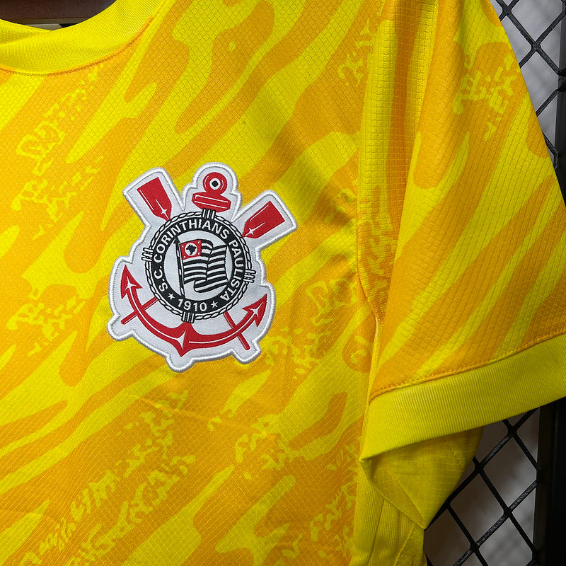 Camiseta 24/25 Corinthians Goleiro - Amarelo - vista frontal