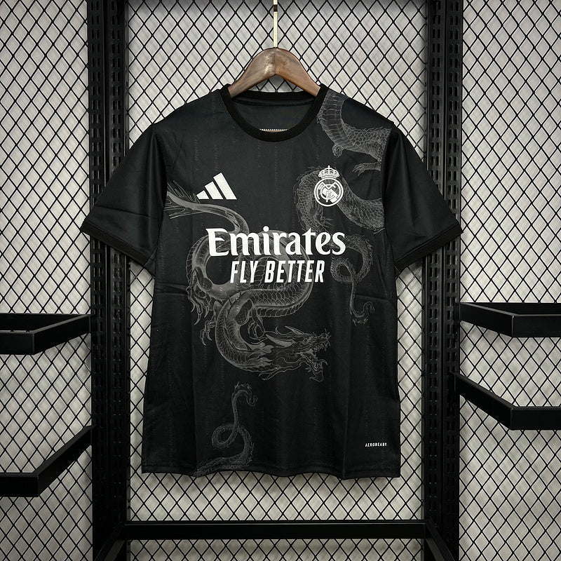 Camiseta 24/25 Real Madrid Edição Especial - Preto - tejido y acabado