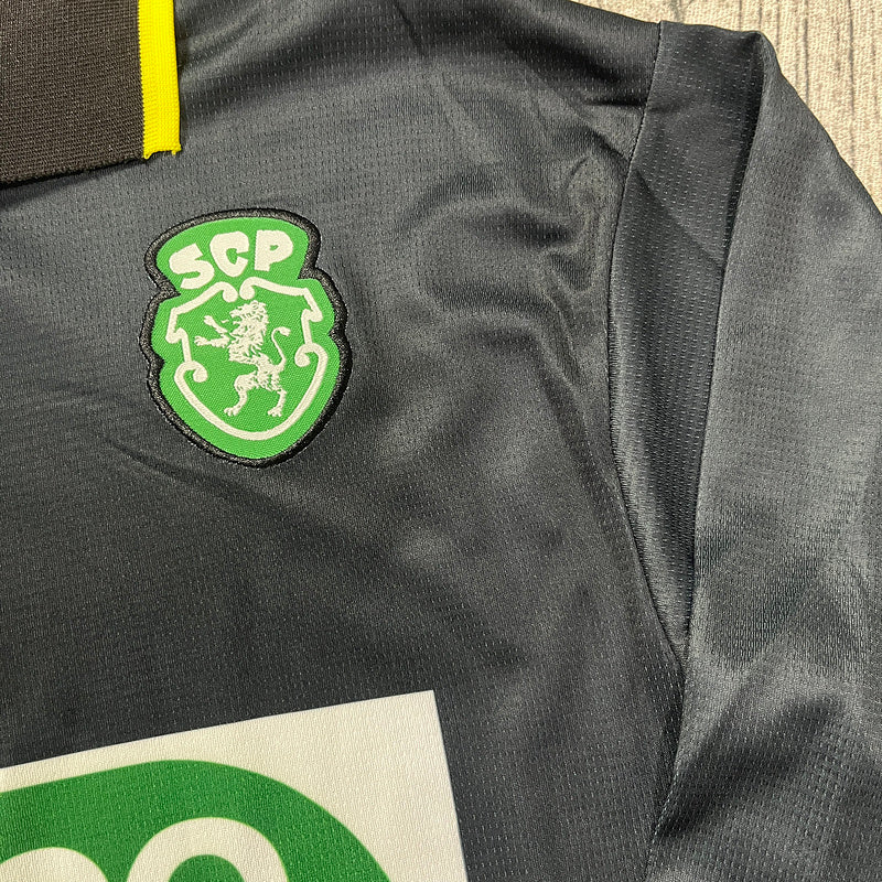 Camiseta Sporting 99/00 Long Sleeve - Away Retro - detalle del cuello