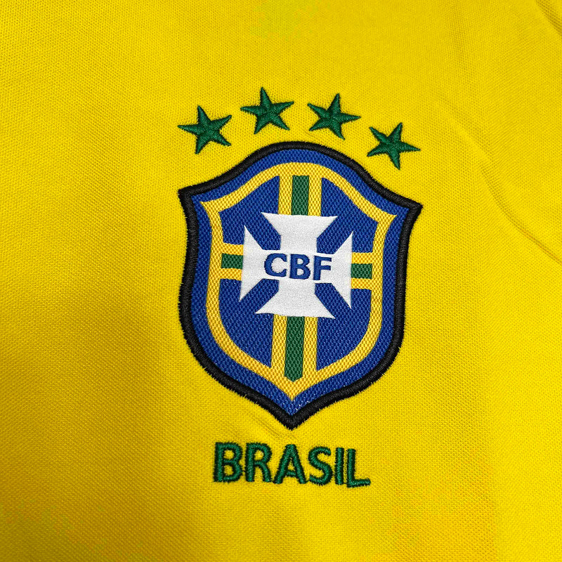 Camiseta Seleção Brasileira 1998 Reedição - detalle del cuello