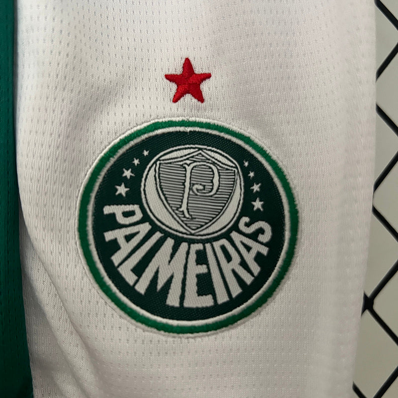 Kids Palmeiras 24/25 Home - Verde - tejido y acabado