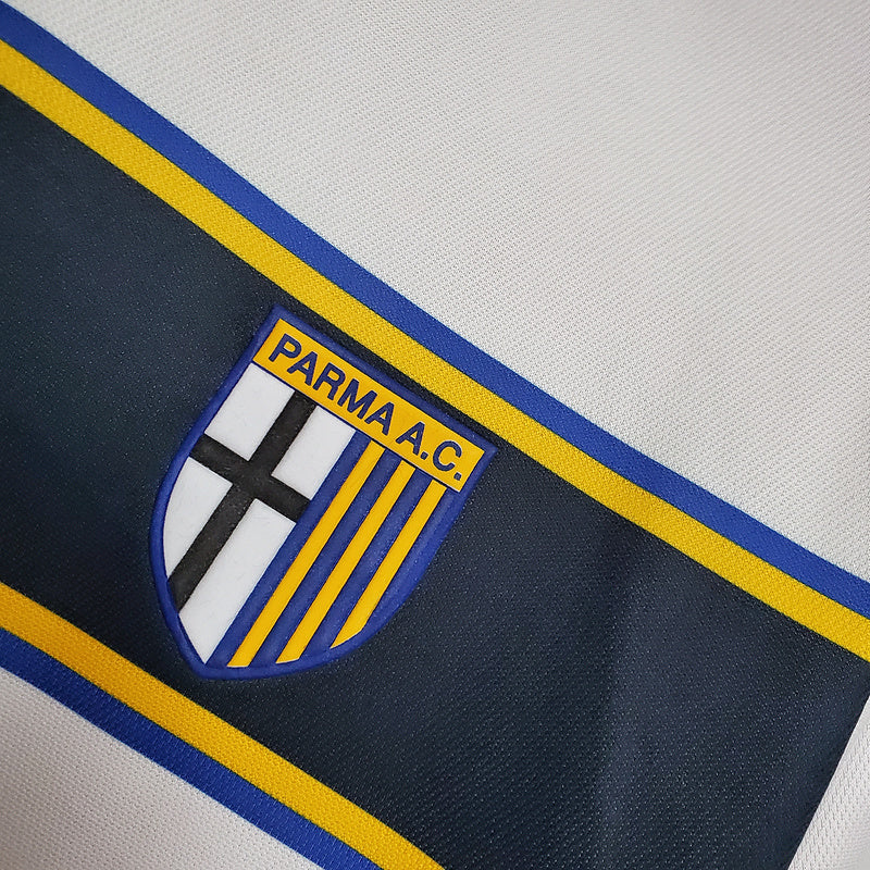 Camiseta Parma Retrô 2002/2003 Branca - Champion - tejido y acabado
