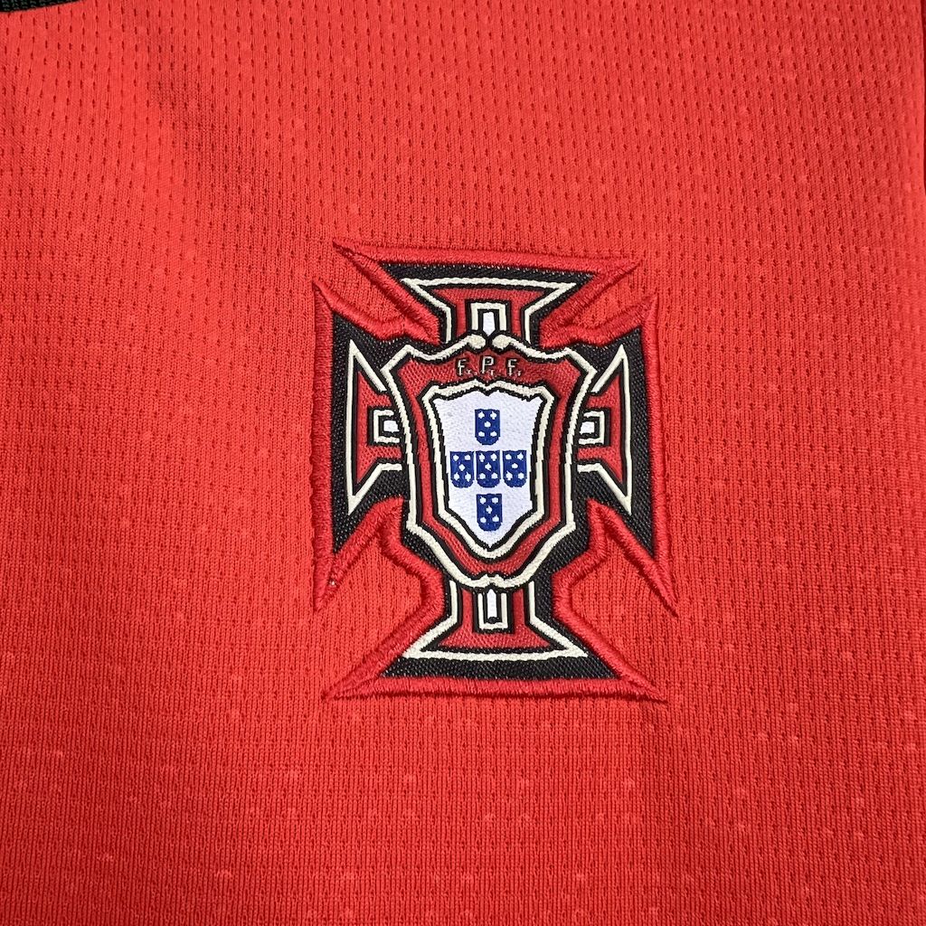 Kids Seleção de Portugal 25/26 Home - detalle de la manga