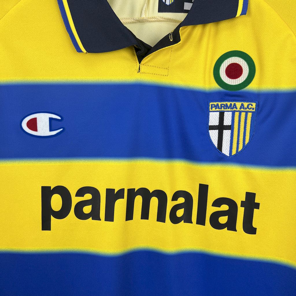 Camiseta Parma Retrô 1999/00 Home - detalle de la manga