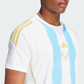 Camiseta Adidas X Messi  “Spark Gen10s” 2024/25 Torcedor Masculino - Branco/Azul Celeste - vista trasera