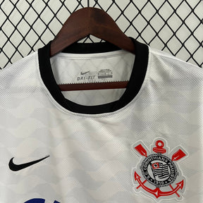 Camiseta Corinthians Retrô 12/13 - Branco - vista trasera