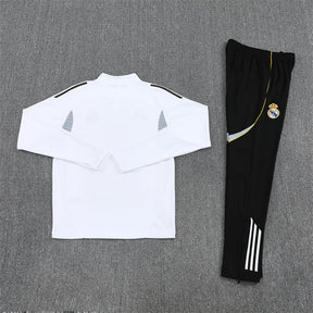 Training Suit Real Madrid 25/26 White - Winter - detalle del cuello