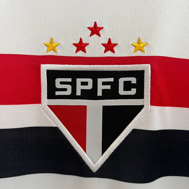 Camiseta 24∕25 Long Sleeve Sao Paulo Home - detalle del cuello