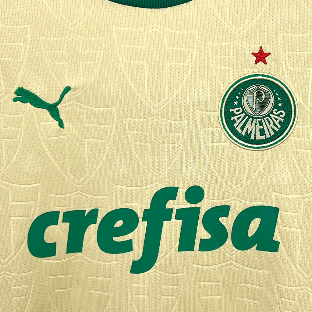 Kids Palmeiras 24/25 Third - Dourado - detalle de la manga