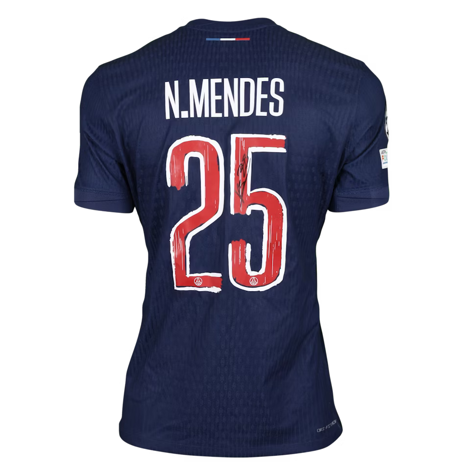 Camiseta Nuno Mendes PSG 24/25 Home - Champions League - foto principal
