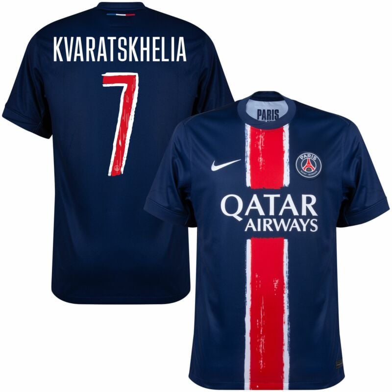 Camiseta Kvaratskhelia PSG 24/25 Home - Champions League - foto principal