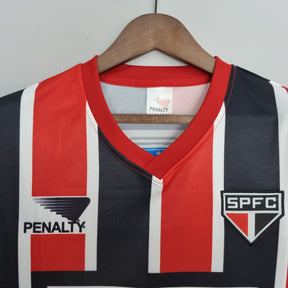 Camiseta São Paulo Retrô 1991 Away - detalle del cuello