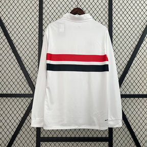 Camiseta 24∕25 Long Sleeve Sao Paulo Home - tejido y acabado