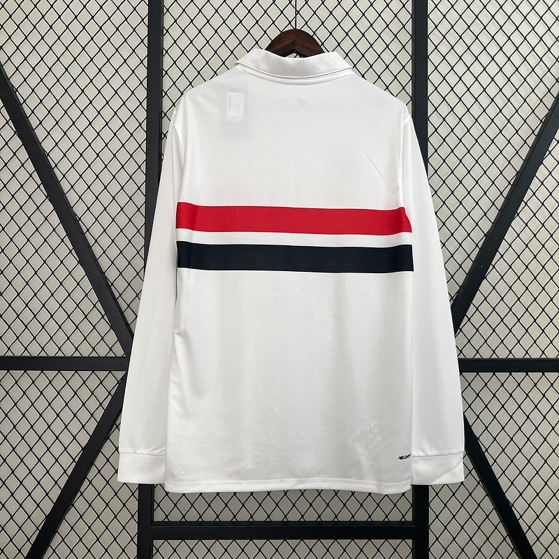 Camiseta 24∕25 Long Sleeve Sao Paulo Home - tejido y acabado