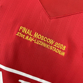Camiseta do Manchester United Manga Longa Retrô 2007/08 Home UCL