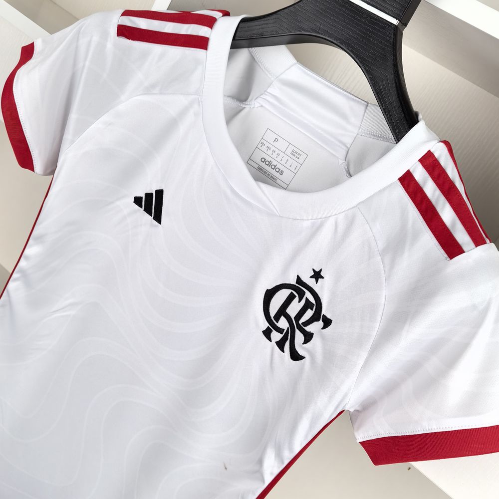 Camiseta Flamengo 24/25 Femenino - Branco - vista trasera